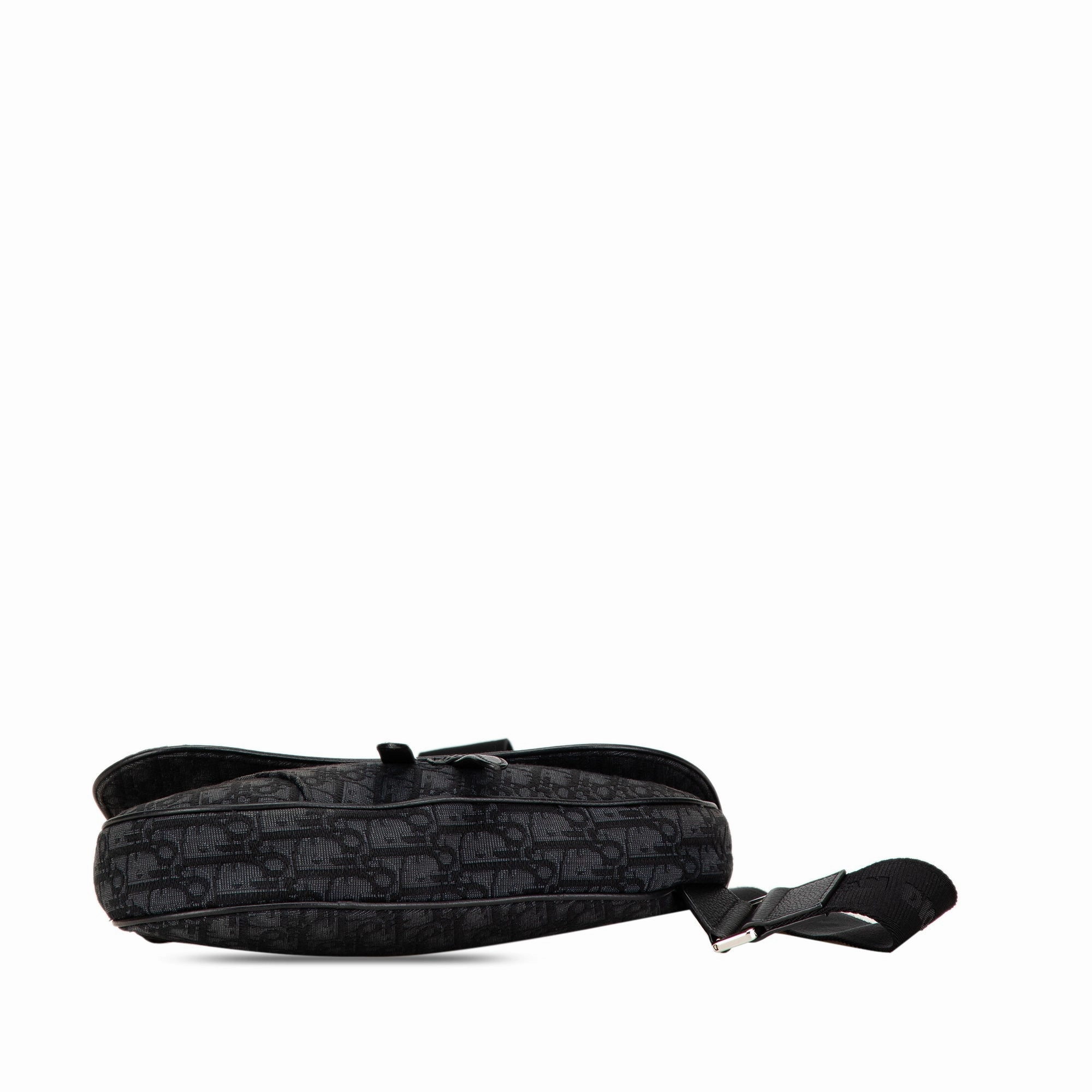Oblique Canvas Saddle Crossbody