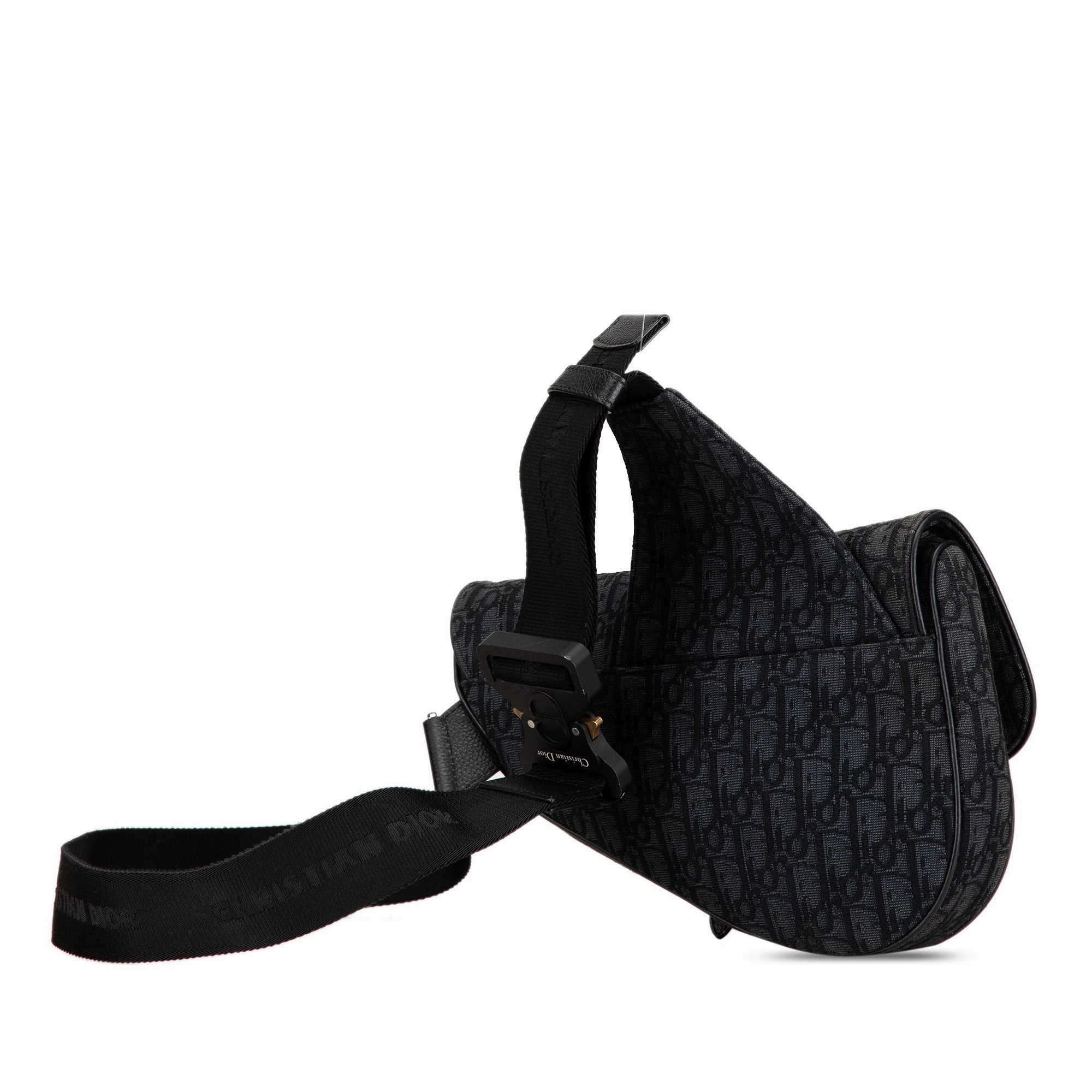 Oblique Canvas Saddle Crossbody