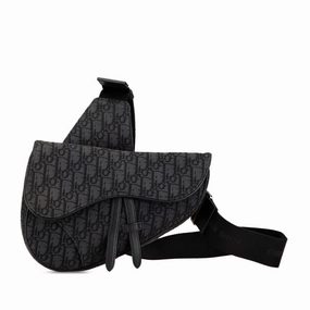 Oblique Canvas Saddle Crossbody