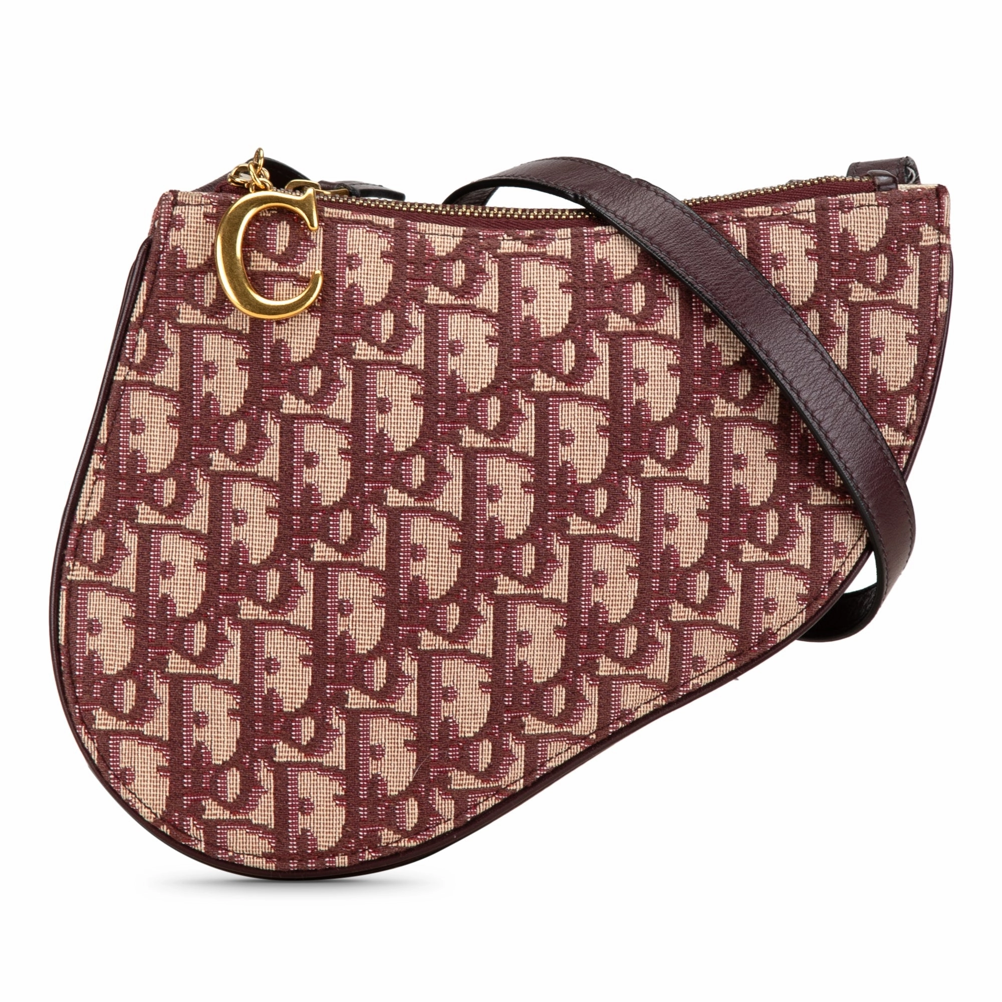 Oblique Canvas Saddle Triple Zip Crossbody