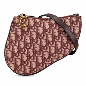 Oblique Canvas Saddle Triple Zip Crossbody