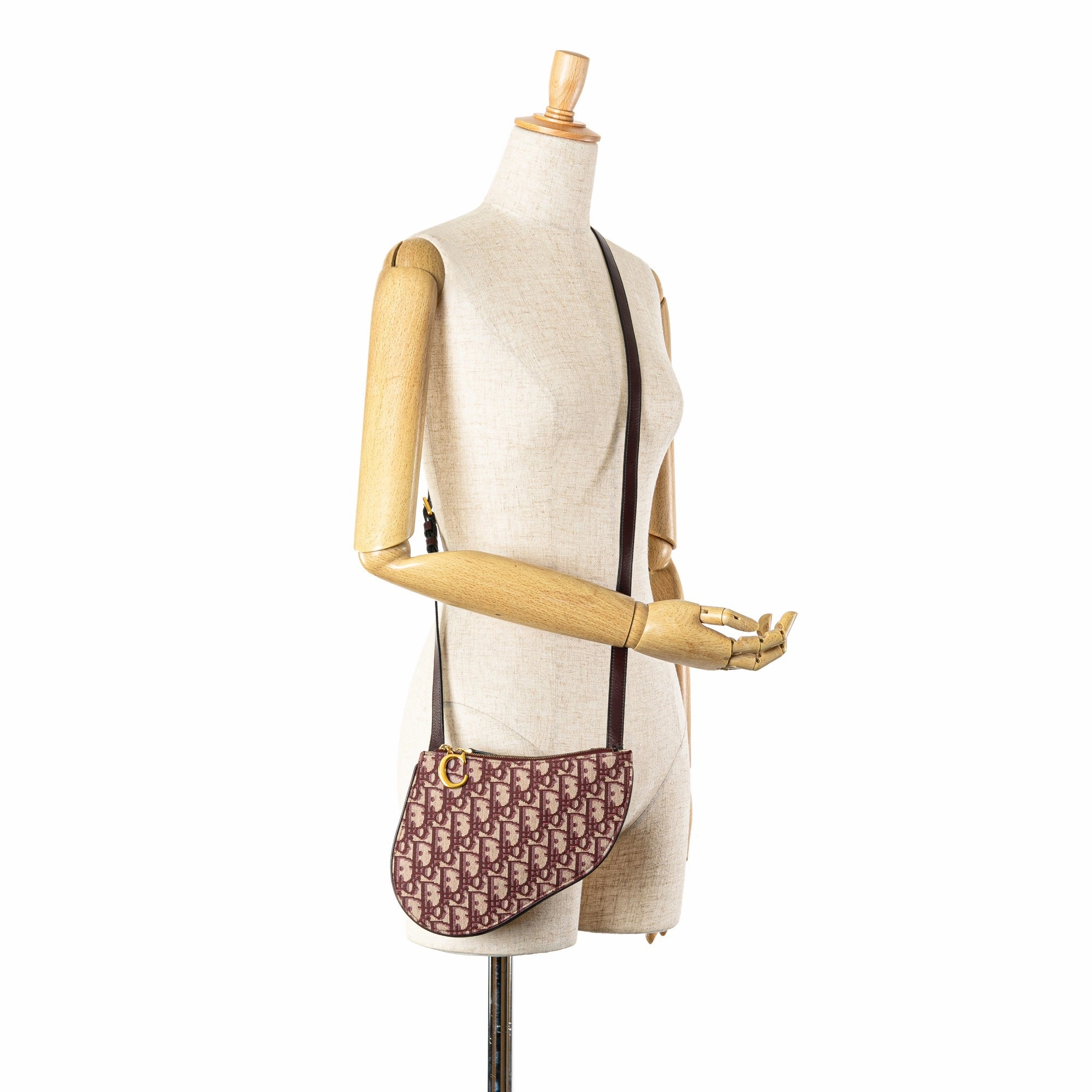 Oblique Canvas Saddle Triple Zip Crossbody