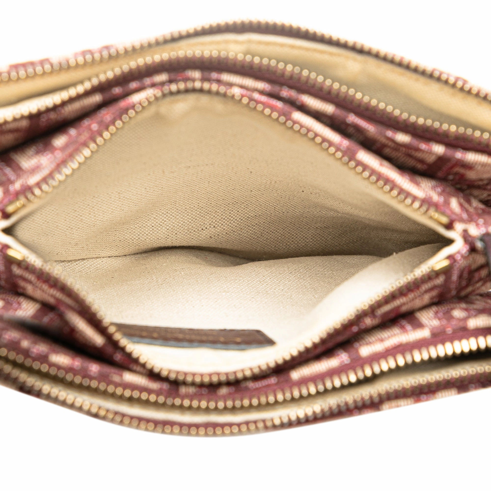 Oblique Canvas Saddle Triple Zip Crossbody