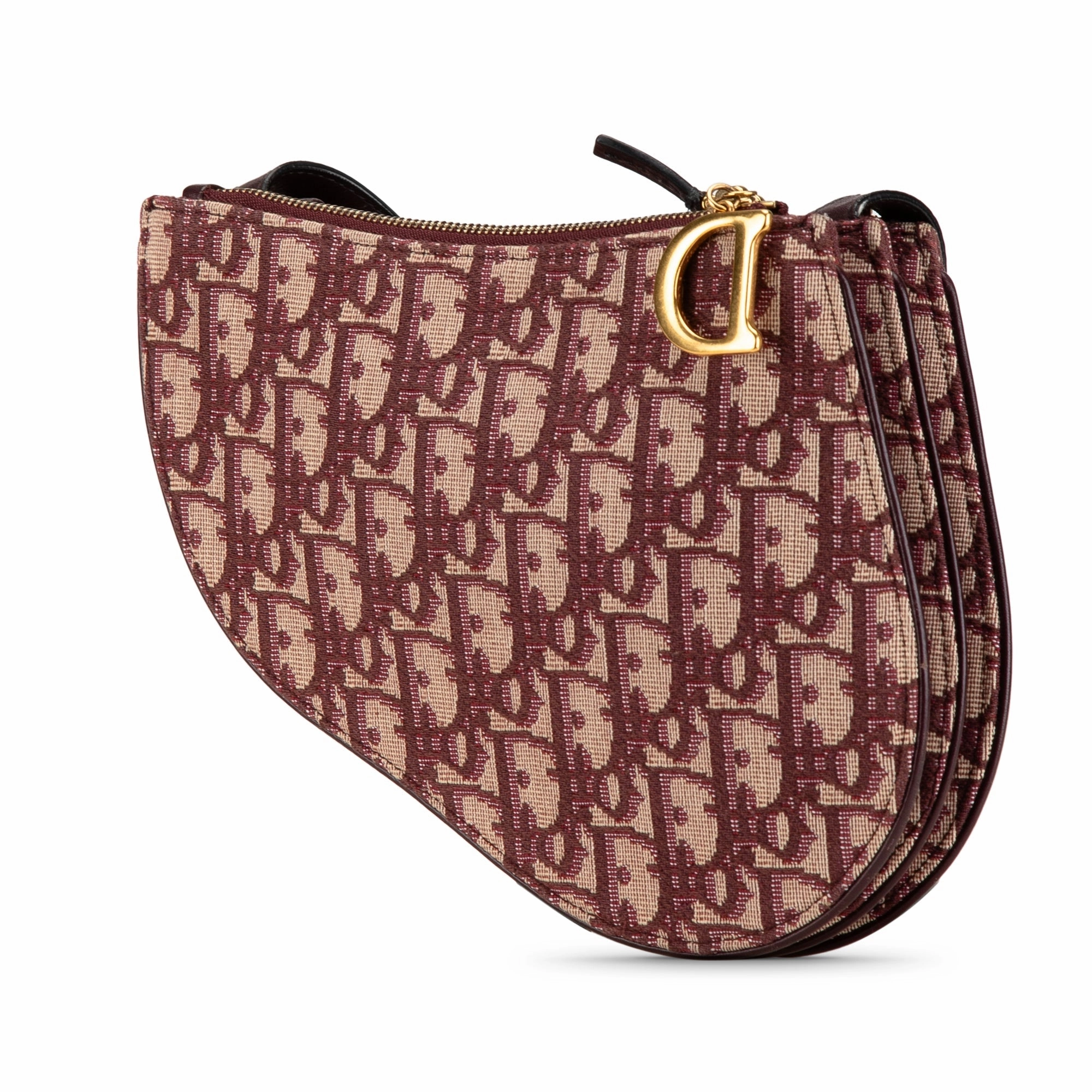 Oblique Canvas Saddle Triple Zip Crossbody