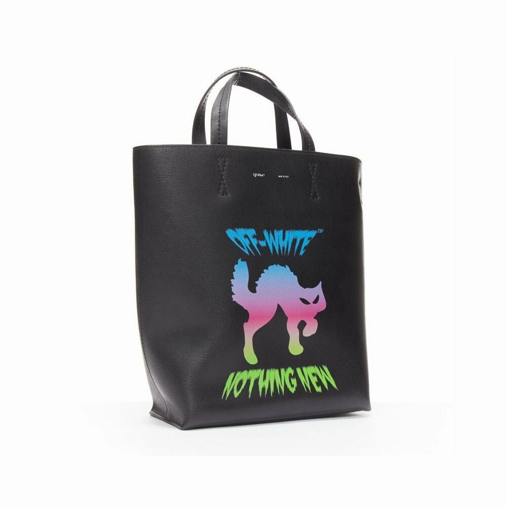 Off-White Black Leather Shoulder Men's Bag