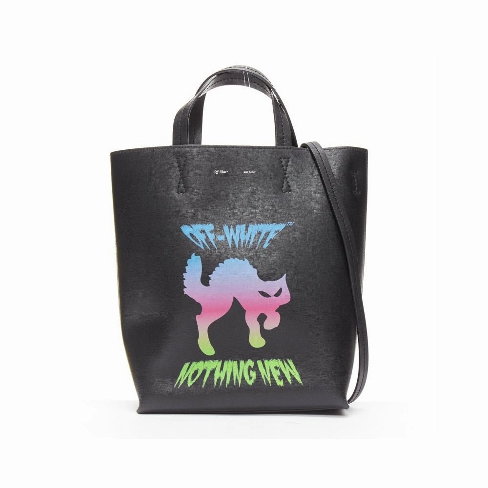 Off-White Black Leather Shoulder Men's Bag