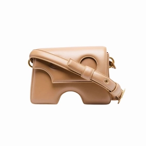 Off-White Burrow-22 Shoulder Bag Camel Brown