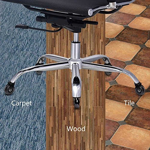 Office Chair Caster Wheels,Airkoul 5Pcs 3 Inches PU Replacements Wheels Universal Fit Safe for