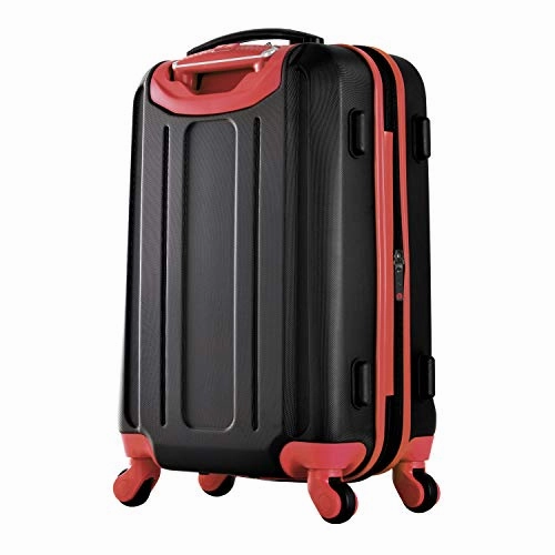 Olympia Apache Ii 25" Carry-on Spinner, BLACK RED