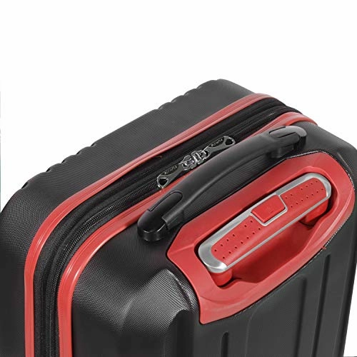 Olympia Apache Ii 25" Carry-on Spinner, BLACK RED