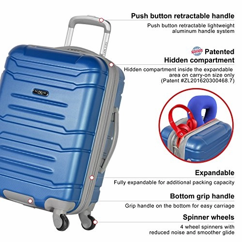 Olympia Denmark 21" Carry-on Spinner, Navy