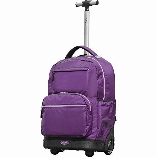 Olympia Usa Melody 19" Rolling Laptop Backpack (Purple)