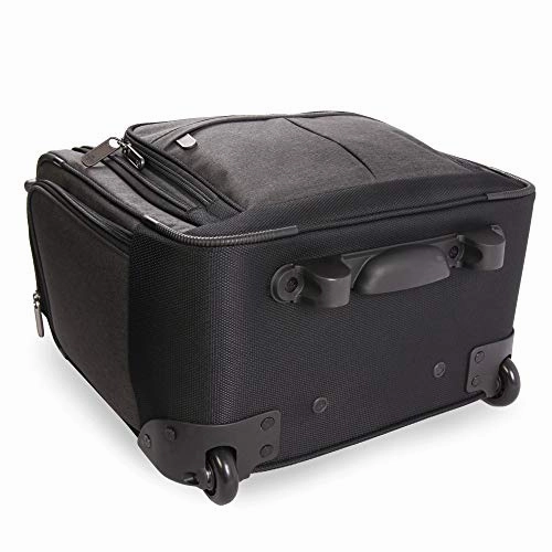 ORIGINAL PENGUIN Men's Ethan Wheeled Under The Seat Carry On Bag, Black Crosshatch