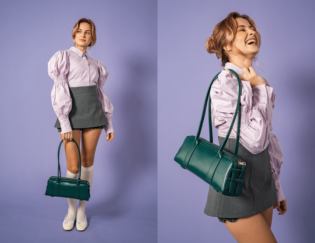Paquin Vegan Italian Grape Leather Shoulder Bag | Botanical