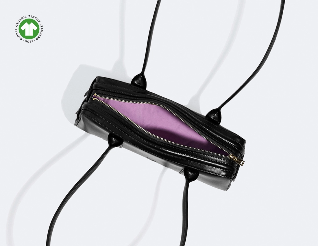 Paquin Vegan Italian Grape Leather Shoulder Bag | Onyx