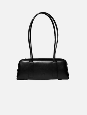 Paquin Vegan Italian Grape Leather Shoulder Bag | Onyx