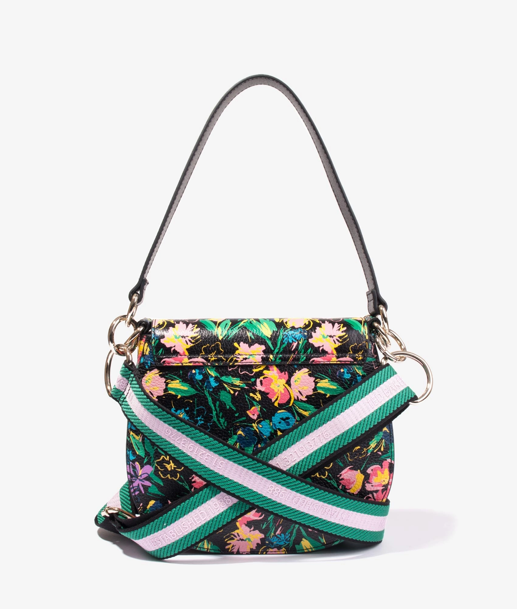 Parcell flirty texture branded webbing crossbody