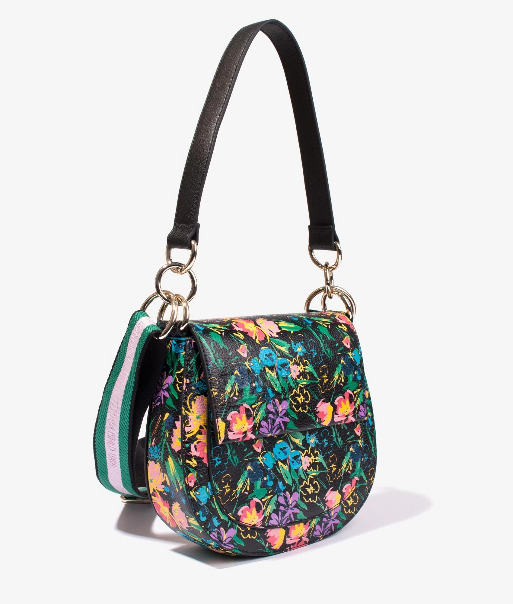 Parcell flirty texture branded webbing crossbody