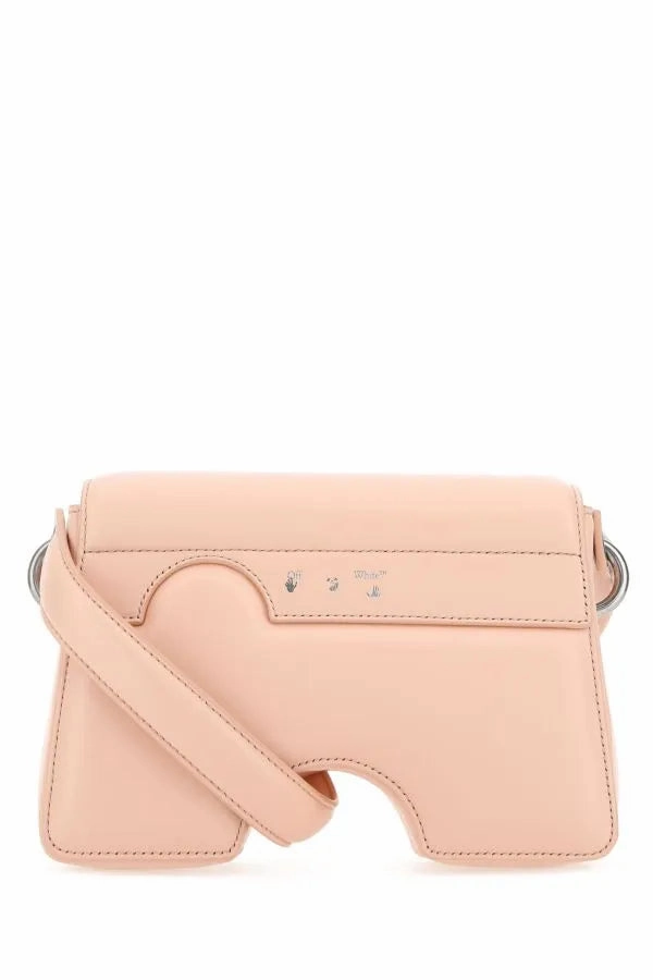 Pastel pink leather Burrow crossbody bag