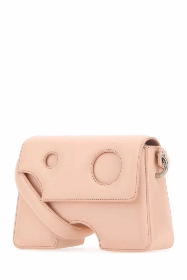 Pastel pink leather Burrow crossbody bag