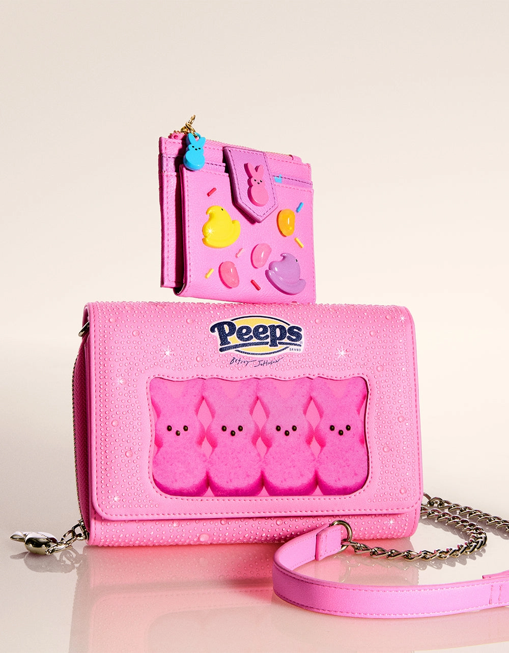 PEEPS BIFOLD WALLET PINK MULTI