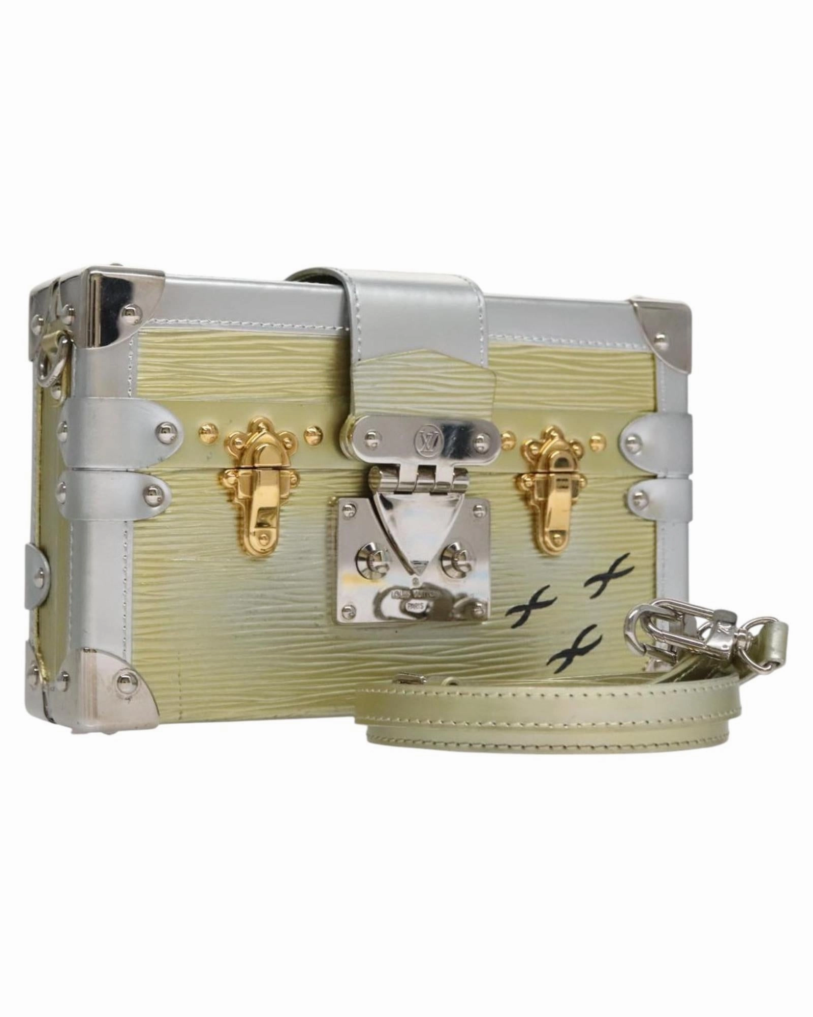 Petit Malle Leather Shoulder Bag with Strap