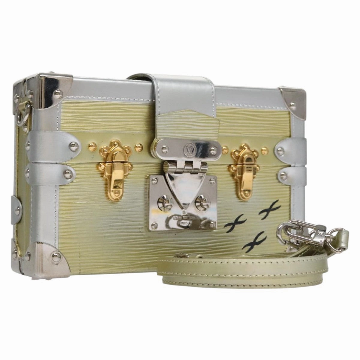 Petit Malle Leather Shoulder Bag with Strap