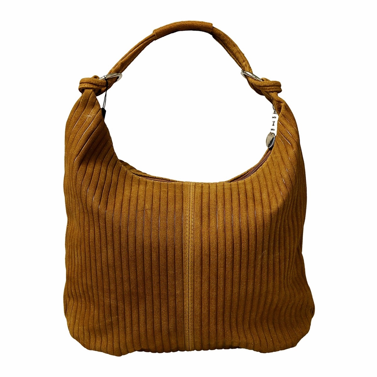 Pierre Cardin Brown Leather Large Hobo Relaxed Suede Shoulder Bag for womens