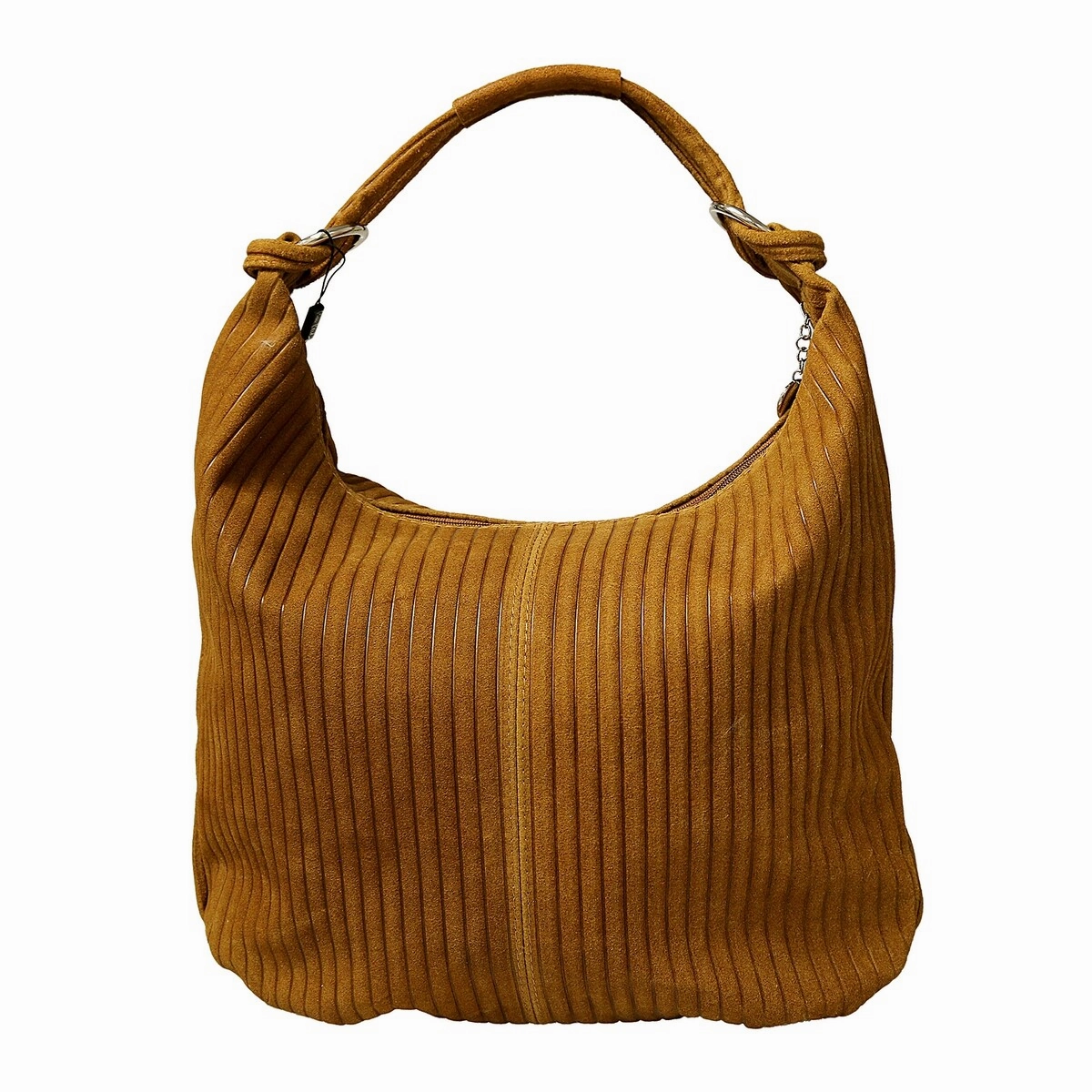 Pierre Cardin Brown Leather Large Hobo Relaxed Suede Shoulder Bag for womens