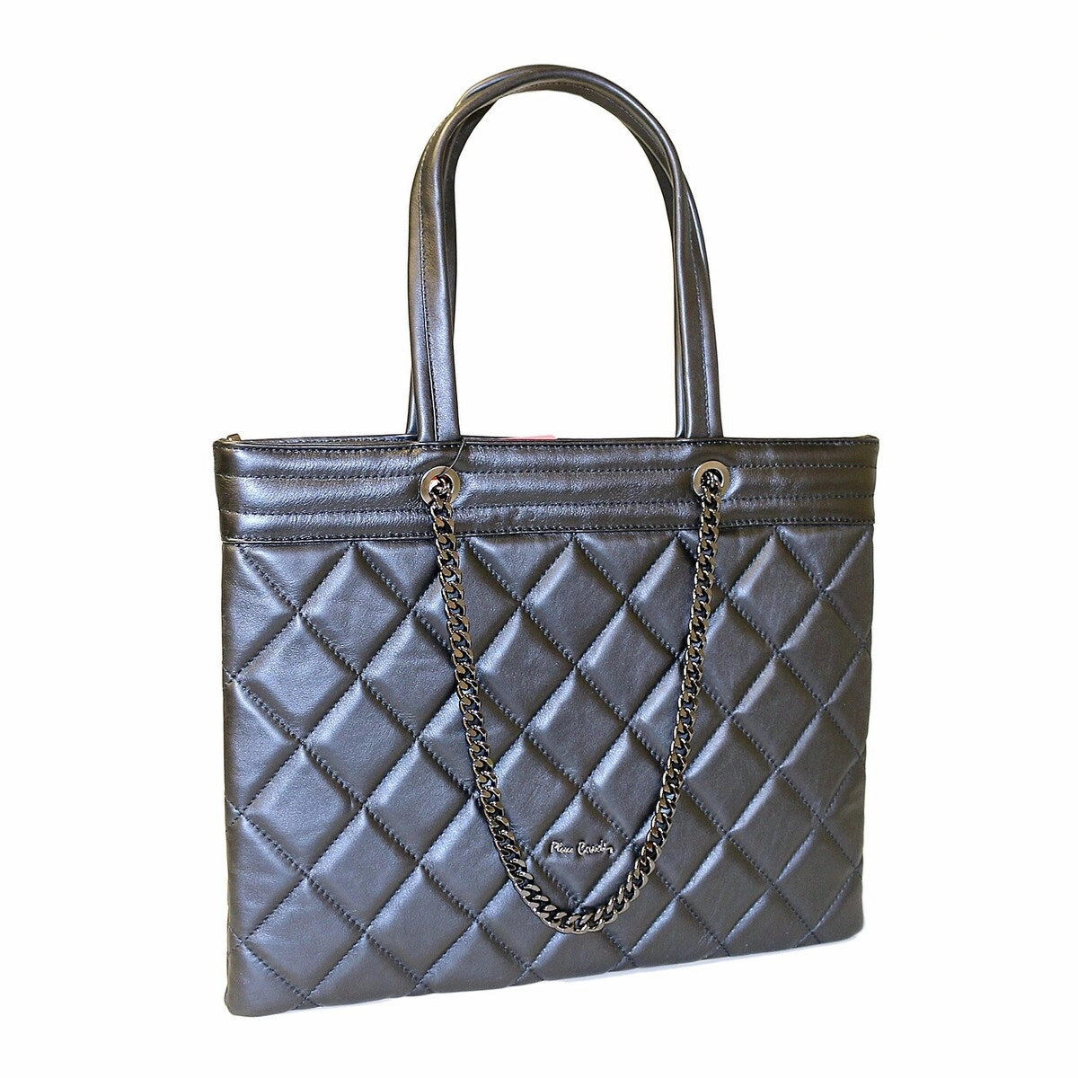 Pierre Cardin Large Black Structured Square Shoulder Bag for womens