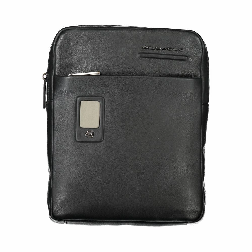 Piquadro Elegant Black Leather Shoulder Men's Bag