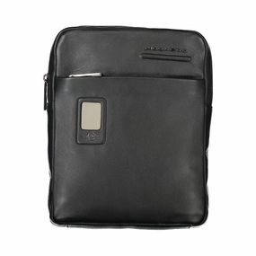 Piquadro Elegant Black Leather Shoulder Men's Bag