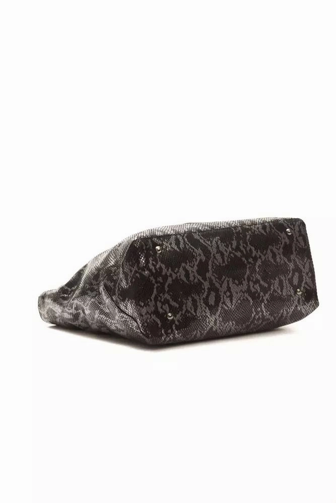 Pompei Donatella Chic Python Print Leather Shoulder Women's Bag