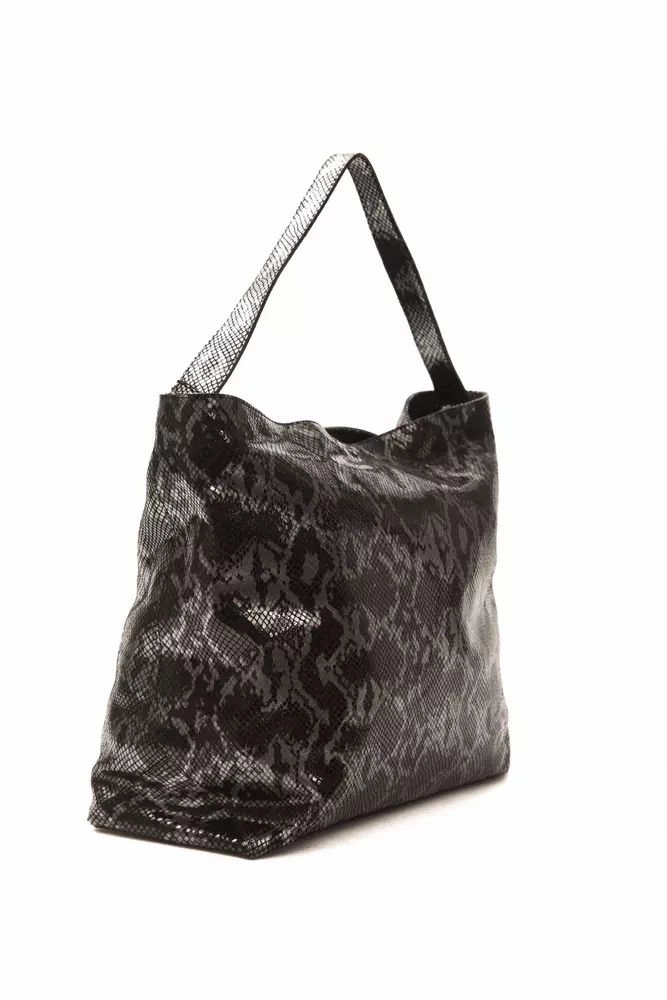 Pompei Donatella Chic Python Print Leather Shoulder Women's Bag
