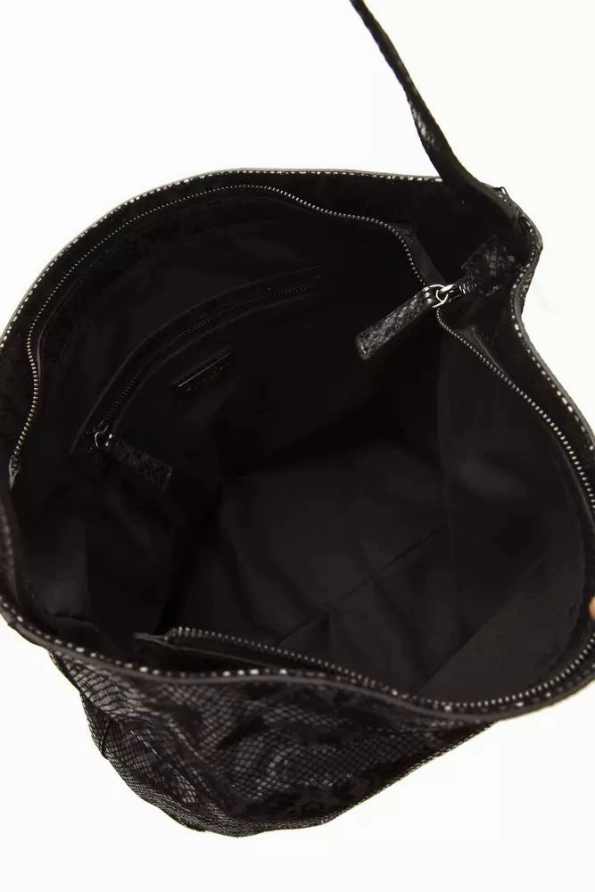 Pompei Donatella Chic Python Print Leather Shoulder Women's Bag
