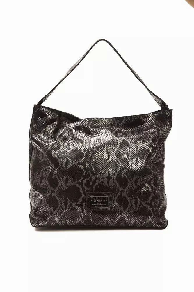 Pompei Donatella Chic Python Print Leather Shoulder Women's Bag