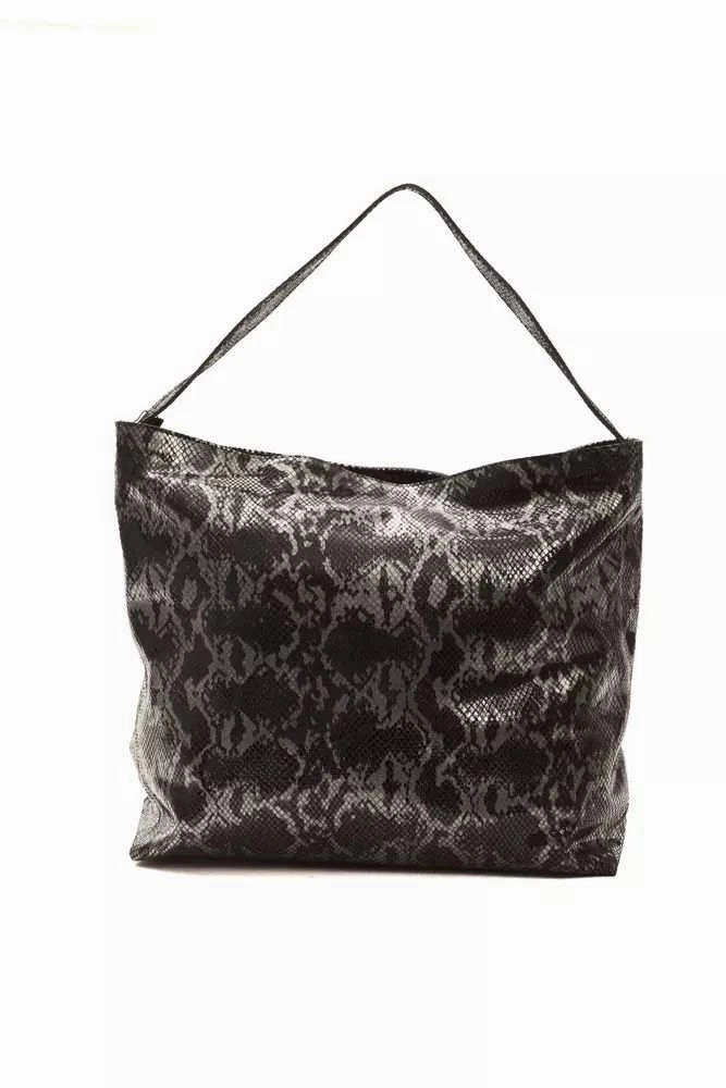 Pompei Donatella Chic Python Print Leather Shoulder Women's Bag