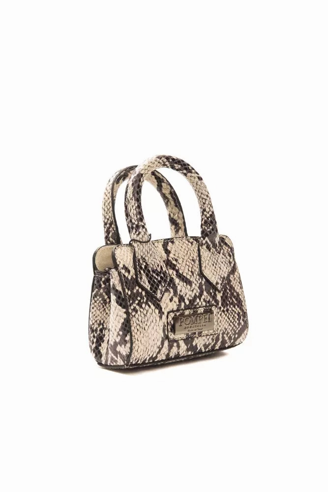 Pompei Donatella Gray Leather Women Handbag
