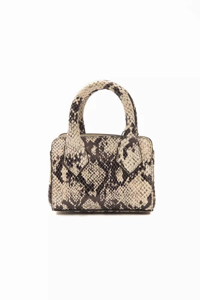 Pompei Donatella Gray Leather Women Handbag