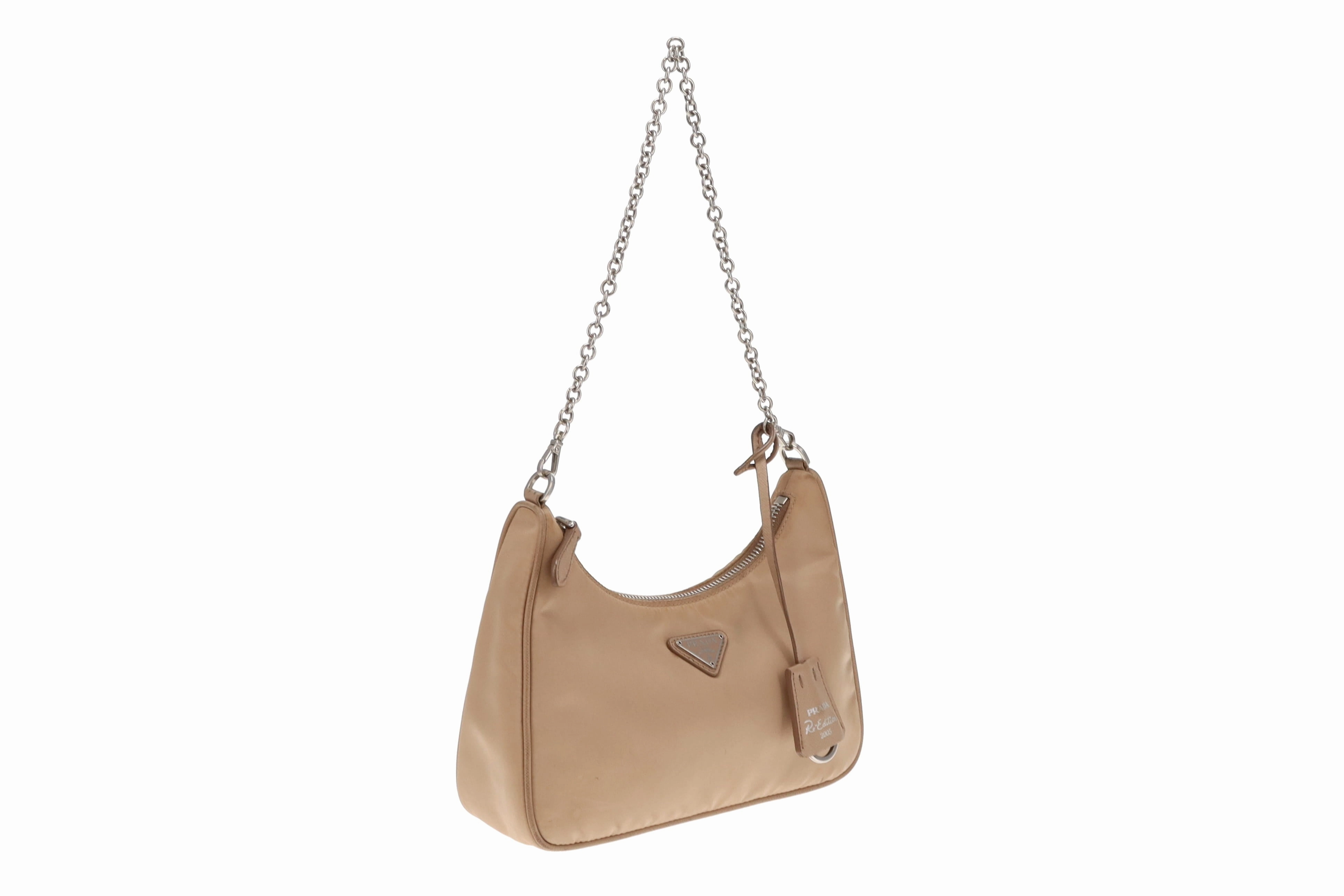 Prada Beige Nylon Re-Edition 2005 Crossbody Bag
