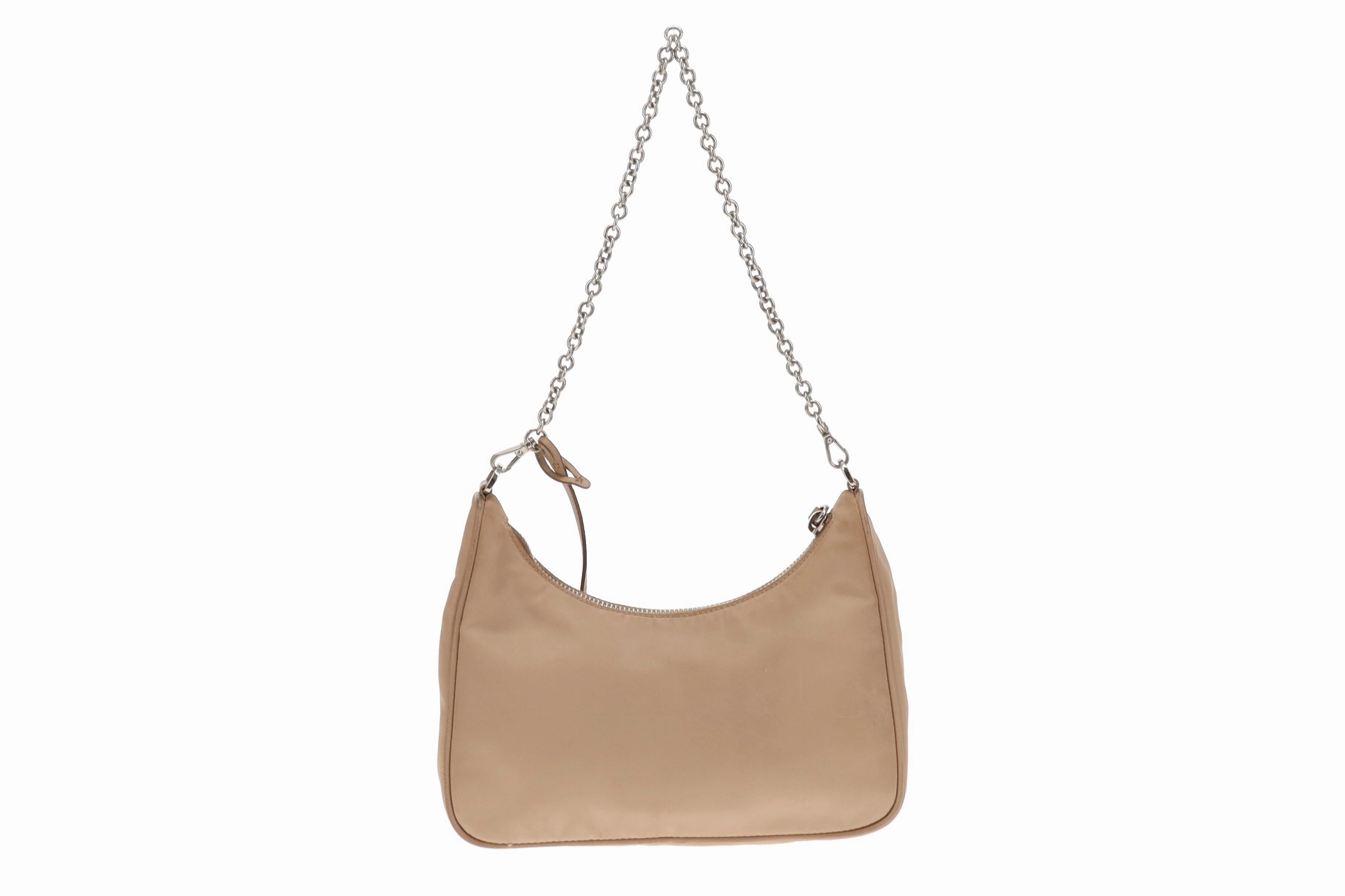 Prada Beige Nylon Re-Edition 2005 Crossbody Bag