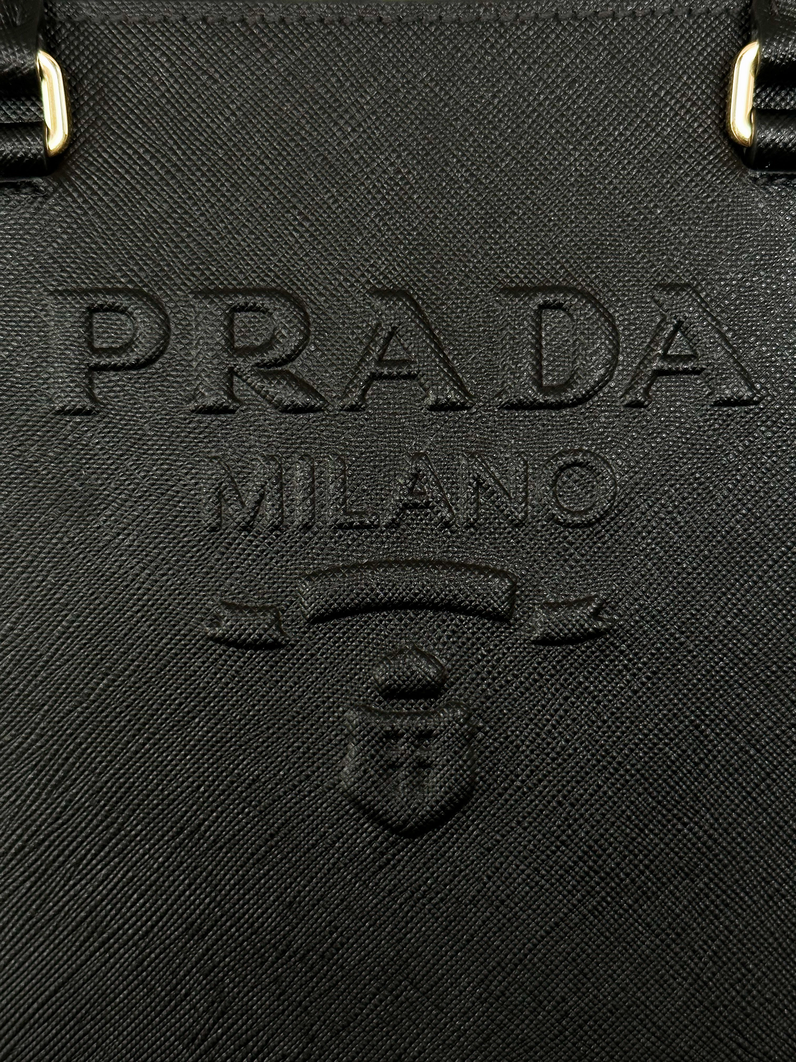 Prada Black Large Saffiano Handbag