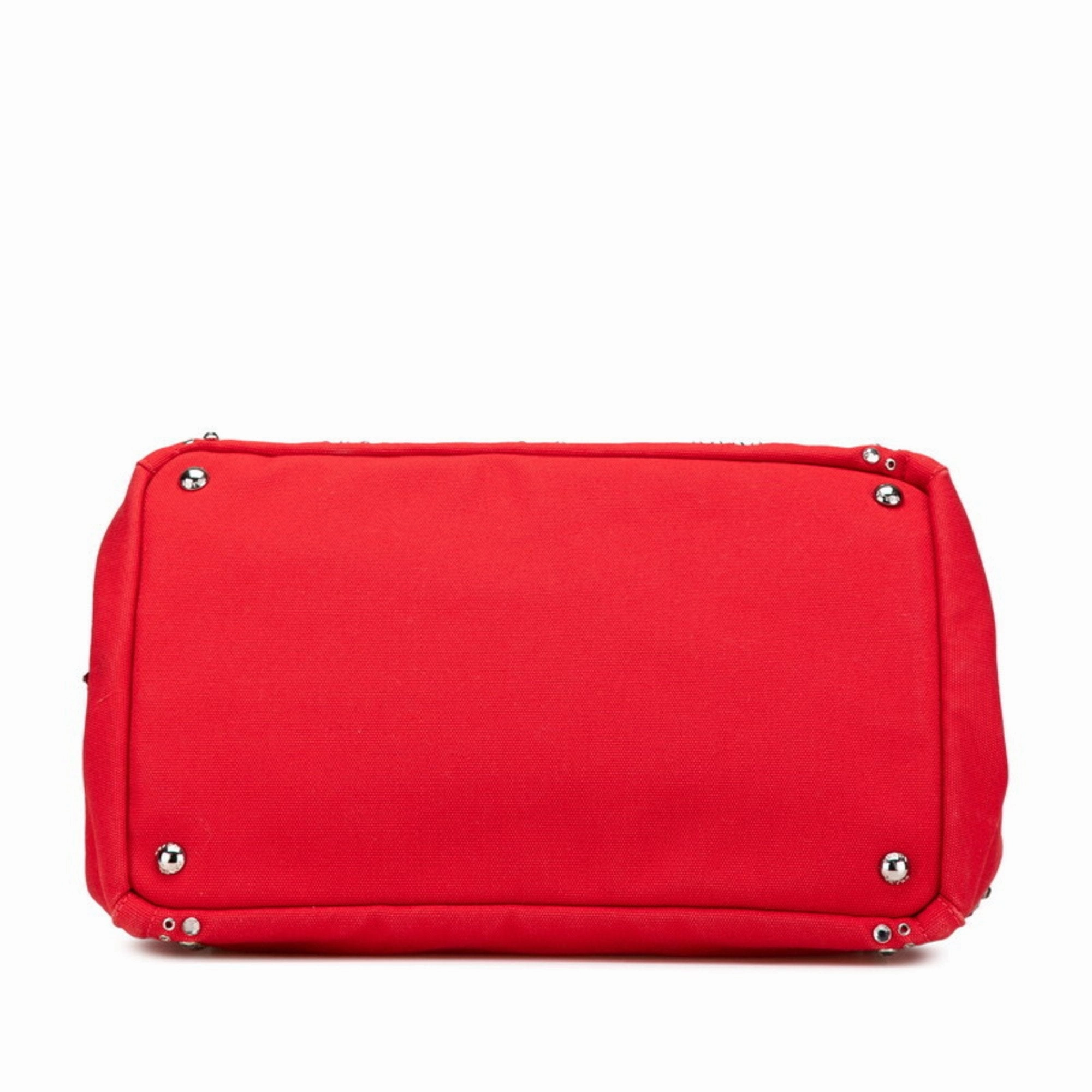 Prada Canvas Handbag Shoulder Bag (Pre-Owned)