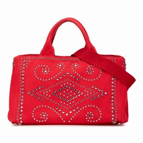 Prada Canvas Handbag Shoulder Bag (Pre-Owned)