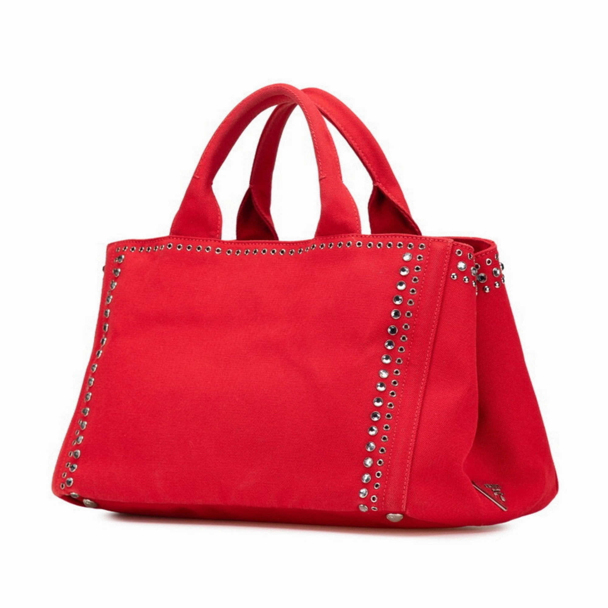 Prada Canvas Handbag Shoulder Bag (Pre-Owned)
