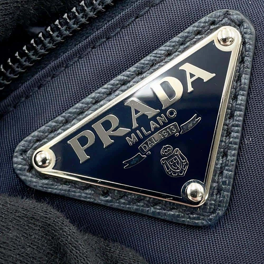 PRADA Crossbody Bag NavyVA0994 Nylon Leather