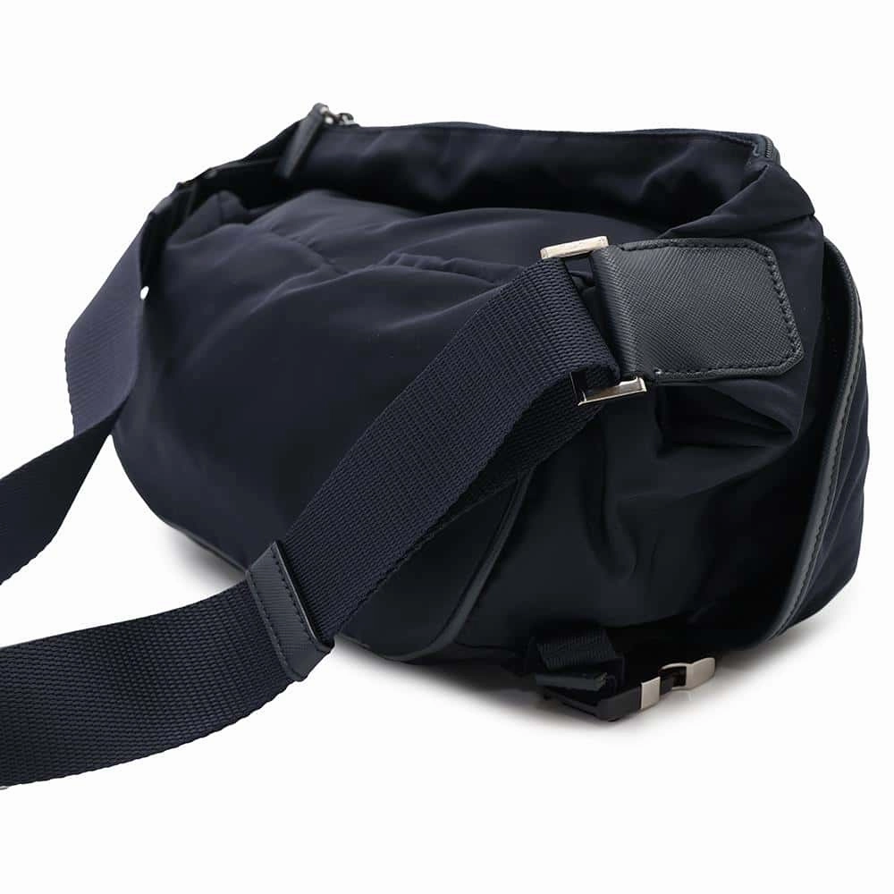 PRADA Crossbody Bag NavyVA0994 Nylon Leather