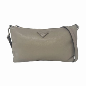 Prada Enameled Metal Triangle Crossbody