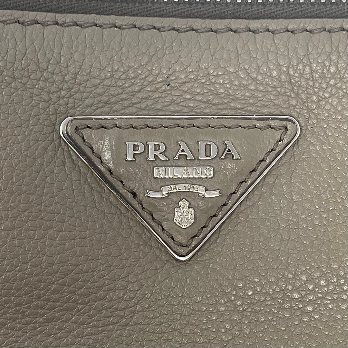 Prada Enameled Metal Triangle Crossbody