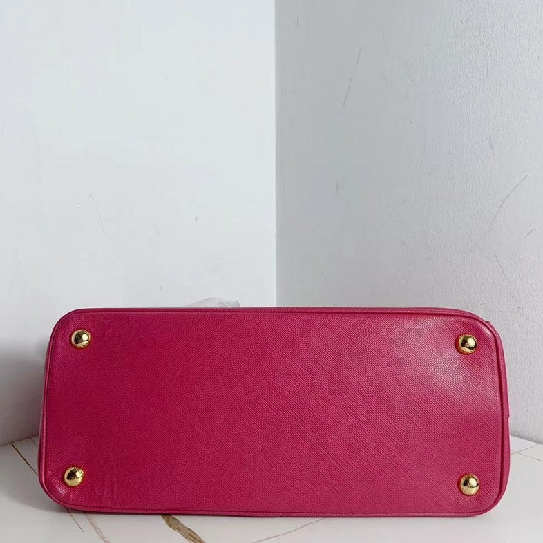 Prada Galleria Hot Pink Textured Calfskin Handbag Crossbody